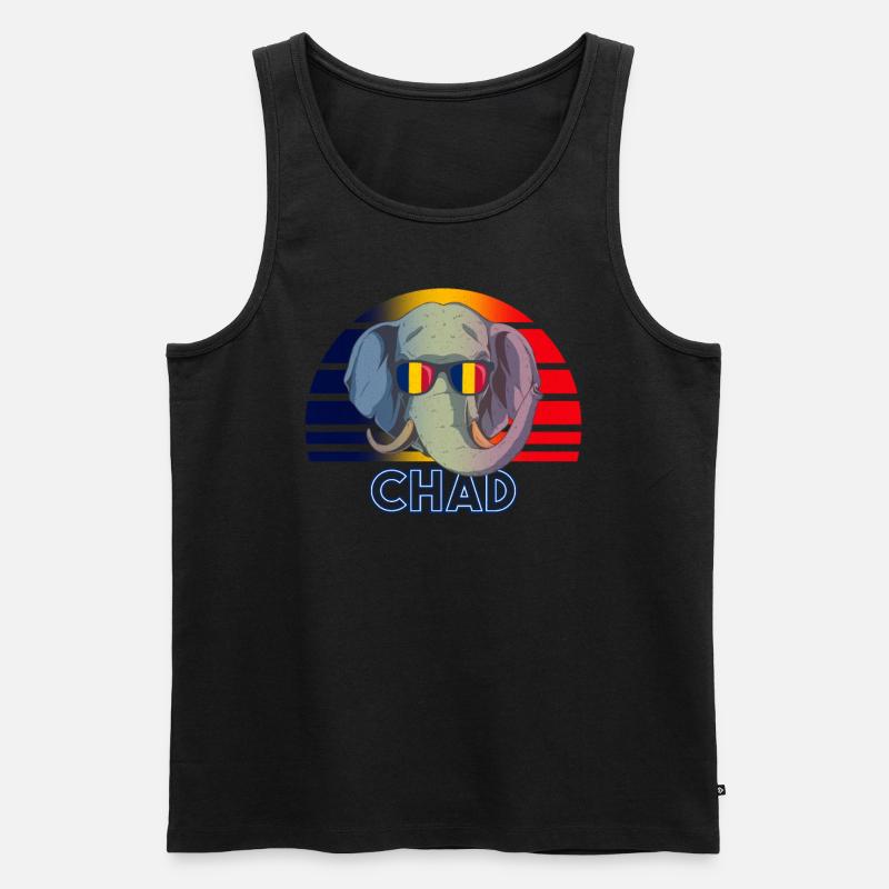 Tschad - Männer Premium Bio Tank Top - Schwarz