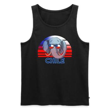 Chile - Männer Premium Bio Tank Top - Schwarz - Vorne - AI Model Male 178 light (178cm)