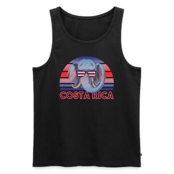 Costa Rica - Men's Premium Organic Tank Top - black - Front - AI Model Male 178 light (178cm)