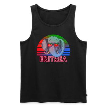 Eritrea - Männer Premium Bio Tank Top - Schwarz - Vorne - AI Model Male 178 light (178cm)