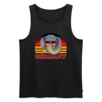 Germany - Men's Premium Organic Tank Top - black - Front - AI Model Male 178 light (178cm)