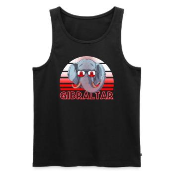 Gibraltar - Männer Premium Bio Tank Top - Schwarz - Vorne - AI Model Male 178 light (178cm)
