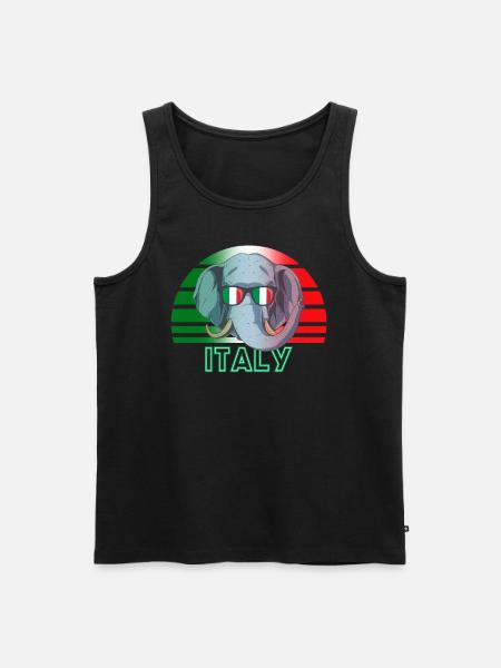 Italy - Men's Premium Organic Tank Top - black