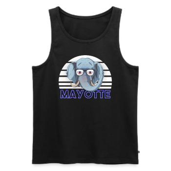 Mayotte - Männer Premium Bio Tank Top - Schwarz - Vorne - AI Model Male 178 light (178cm)