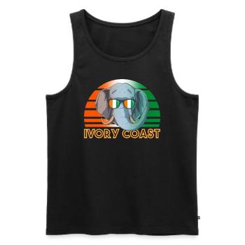 Elfenbeinküste - Männer Premium Bio Tank Top - Schwarz - Vorne - AI Model Male 178 light (178cm)