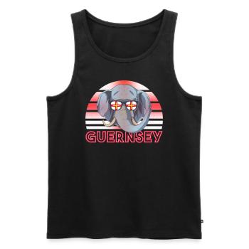 Guernsey - Men's Premium Organic Tank Top - black - Front - AI Model Male 178 light (178cm)