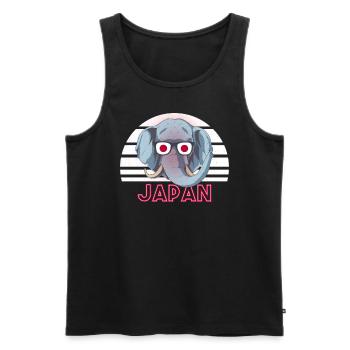 Japan - Männer Premium Bio Tank Top - Schwarz - Vorne - AI Model Male 178 light (178cm)