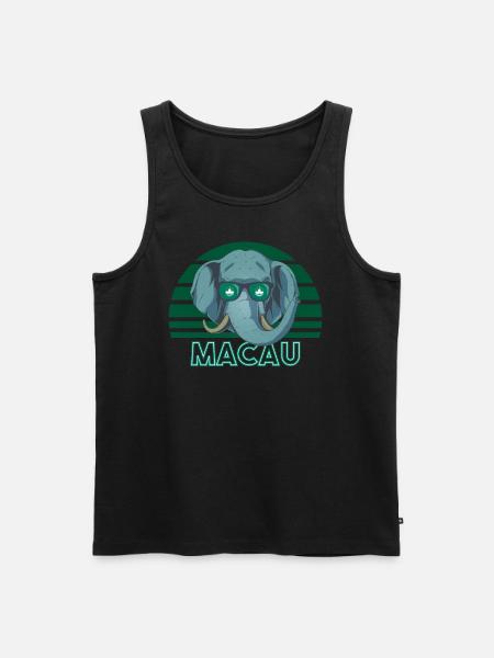 Macau - Men's Premium Organic Tank Top - black