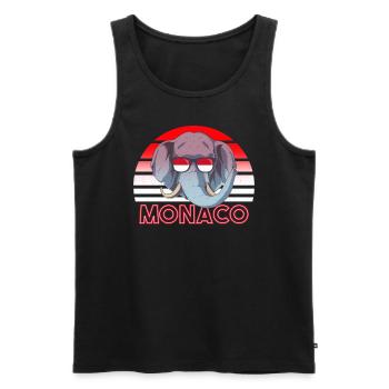 Monaco - Männer Premium Bio Tank Top - Schwarz - Vorne - AI Model Male 178 light (178cm)