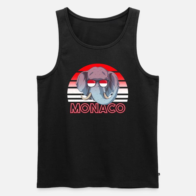 Monaco - Männer Premium Bio Tank Top - Schwarz