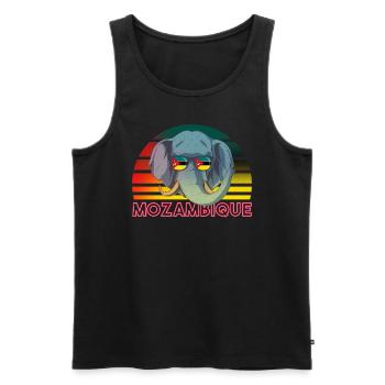 Mozambique - Men's Premium Organic Tank Top - black - Front - AI Model Male 178 light (178cm)
