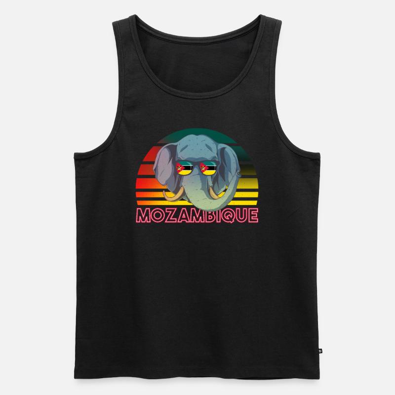 Mosambik - Männer Premium Bio Tank Top - Schwarz