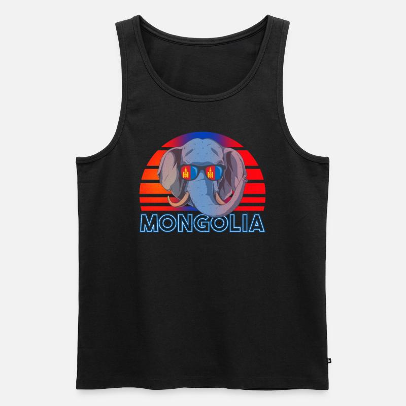 Mongolei - Männer Premium Bio Tank Top - Schwarz
