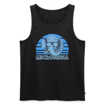 Micronesia - Men's Premium Organic Tank Top - black - Front - AI Model Male 178 light (178cm)
