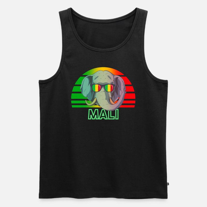 Mali - Männer Premium Bio Tank Top - Schwarz