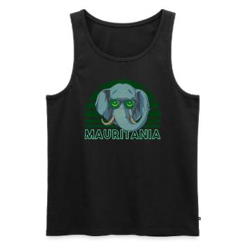 Mauretanien - Männer Premium Bio Tank Top - Schwarz - Vorne - AI Model Male 178 light (178cm)