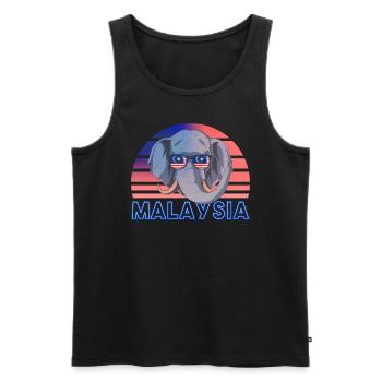 Malaysia - Männer Premium Bio Tank Top - Schwarz - Vorne - AI Model Male 178 light (178cm)