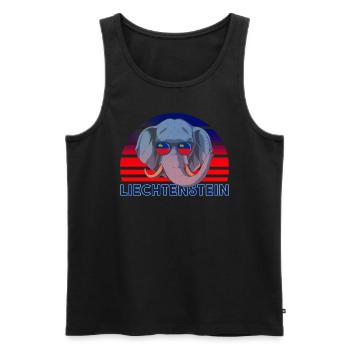 Liechtenstein - Männer Premium Bio Tank Top - Schwarz - Vorne - AI Model Male 178 light (178cm)