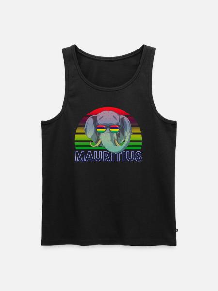 Mauritius - Men's Premium Organic Tank Top - black