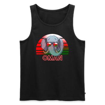 Oman - Men's Premium Organic Tank Top - black - Front - AI Model Male 178 light (178cm)