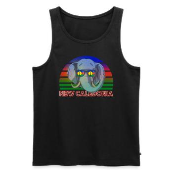 Neukaledonien - Männer Premium Bio Tank Top - Schwarz - Vorne - AI Model Male 178 light (178cm)