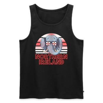 Irlande du Nord - Débardeur bio Premium Homme - noir - Devant - AI Model Male 178 light (178cm)