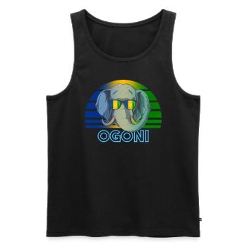 Ogoni - Männer Premium Bio Tank Top - Schwarz - Vorne - AI Model Male 178 light (178cm)