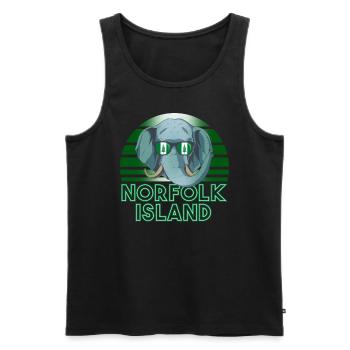 Île Norfolk - Débardeur bio Premium Homme - noir - Devant - AI Model Male 178 light (178cm)