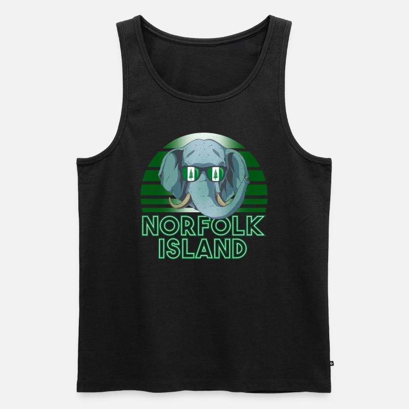 Norfolkinsel - Männer Premium Bio Tank Top - Schwarz