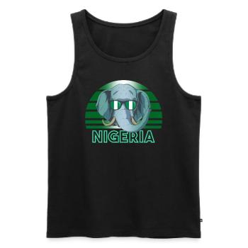 Nigeria - Männer Premium Bio Tank Top - Schwarz - Vorne - AI Model Male 178 light (178cm)