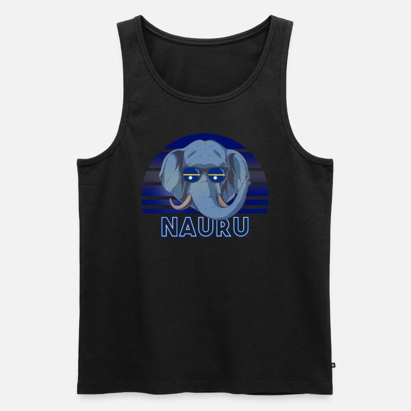 Nauru - Männer Premium Bio Tank Top - Schwarz