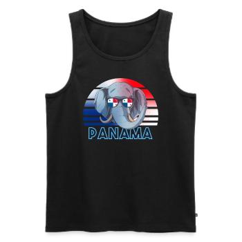 Panama - Männer Premium Bio Tank Top - Schwarz - Vorne - AI Model Male 178 light (178cm)