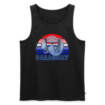 Paraguay - Männer Premium Bio Tank Top - Schwarz - Vorne - AI Model Male 178 light (178cm)