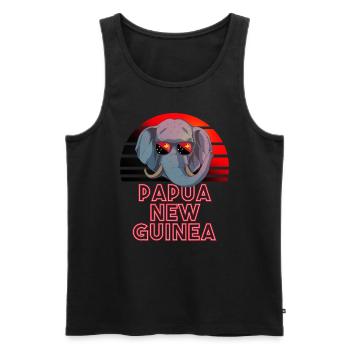 Papua-Neuguinea - Männer Premium Bio Tank Top - Schwarz - Vorne - AI Model Male 178 light (178cm)