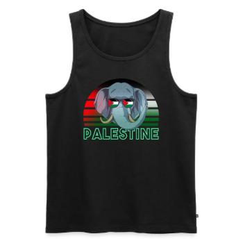 Palestine - Débardeur bio Premium Homme - noir - Devant - Michal (187cm)