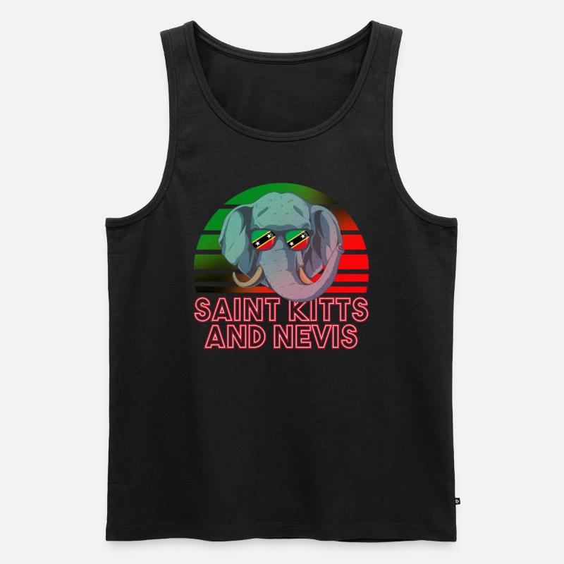 St. Kitts und Nevis - Männer Premium Bio Tank Top - Schwarz