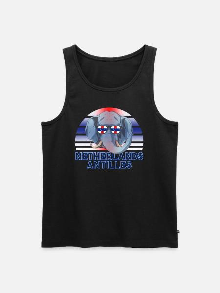 Netherlands Antilles - Men's Premium Organic Tank Top - black