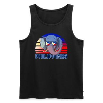 Philippinen - Männer Premium Bio Tank Top - Schwarz - Vorne - AI Model Male 178 light (178cm)