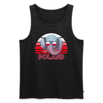 Polen - Männer Premium Bio Tank Top - Schwarz - Vorne - AI Model Male 178 light (178cm)
