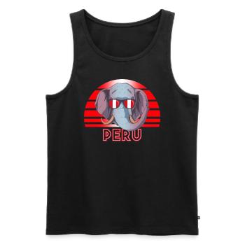 Peru - Men's Premium Organic Tank Top - black - Front - AI Model Male 178 light (178cm)