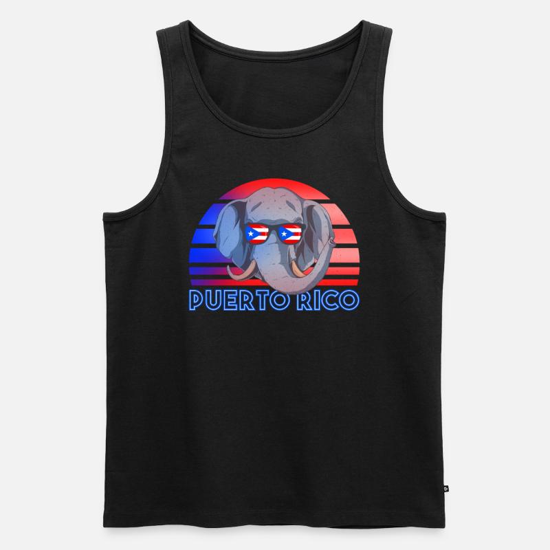 Puerto Rico - Männer Premium Bio Tank Top - Schwarz