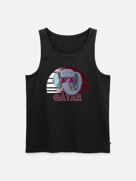 Qatar - Men's Premium Organic Tank Top - black
