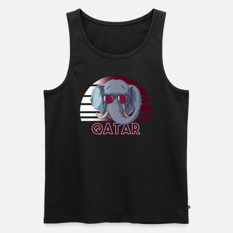 Katar - Männer Premium Bio Tank Top - Schwarz