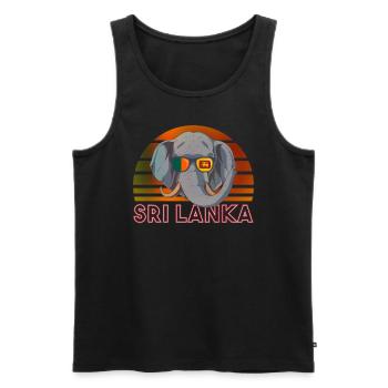 Sri Lanka - Männer Premium Bio Tank Top - Schwarz - Vorne - AI Model Male 178 light (178cm)