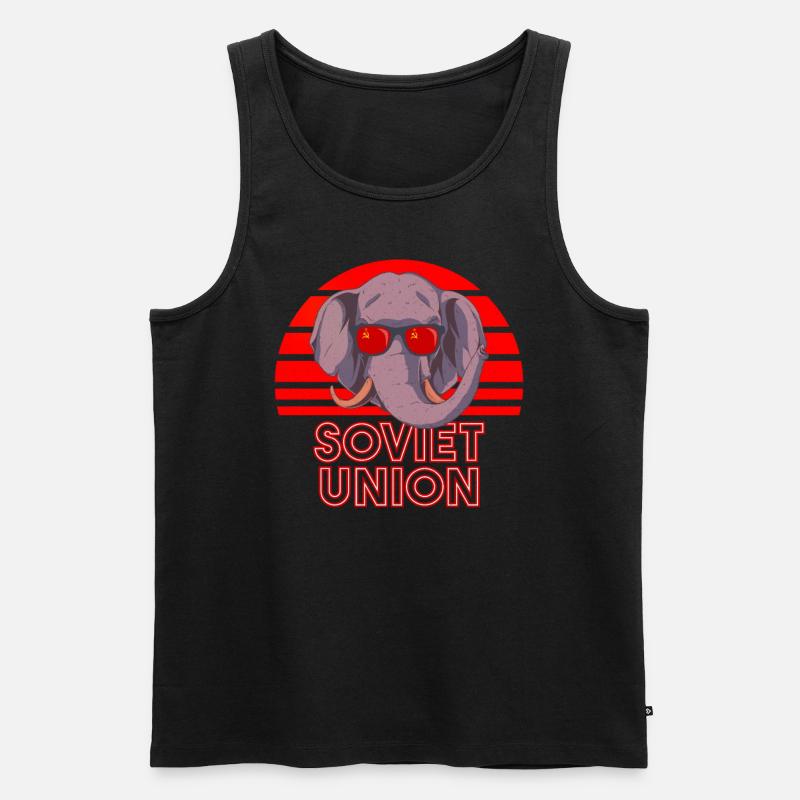 Sowjetunion - Männer Premium Bio Tank Top - Schwarz