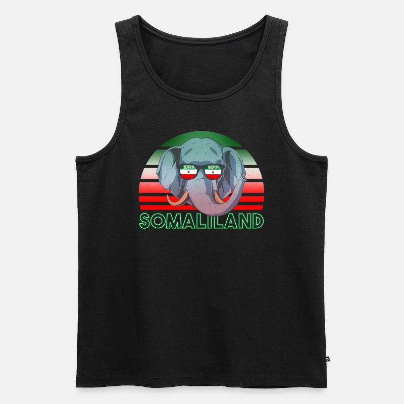 Somaliland - Männer Premium Bio Tank Top - Schwarz