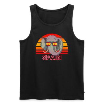 Spain - Men's Premium Organic Tank Top - black - Front - AI Model Male 178 light (178cm)