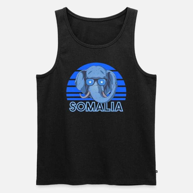 Somalia - Männer Premium Bio Tank Top - Schwarz