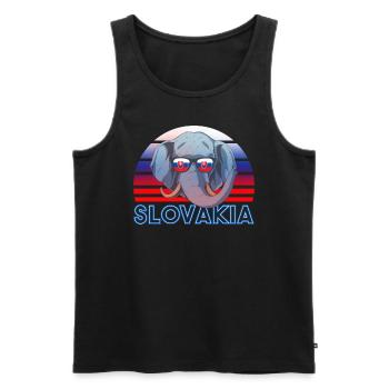 Slowakei - Männer Premium Bio Tank Top - Schwarz - Vorne - AI Model Male 178 light (178cm)