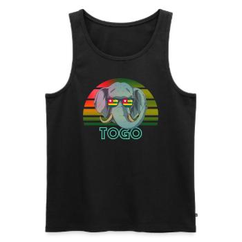 Togo - Männer Premium Bio Tank Top - Schwarz - Vorne - AI Model Male 178 light (178cm)